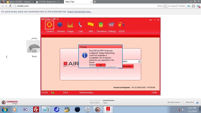 Iball Airway 7.2MP-18 error